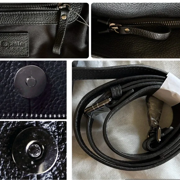 Io Pelle rare black Teddy bears embossed leather tote - Picture 12 of 16